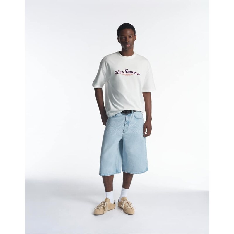 Pull&Bear Stwd nice summer t-shirt in off white