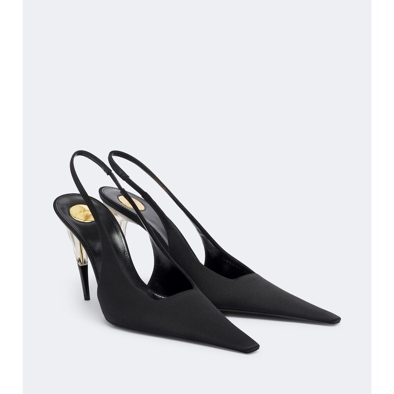 Saint Laurent Goya satin slingback pumps