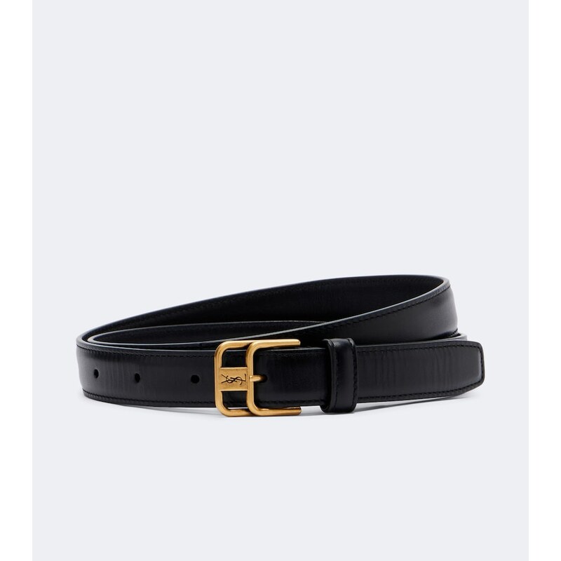 Saint Laurent Cassandre leather belt