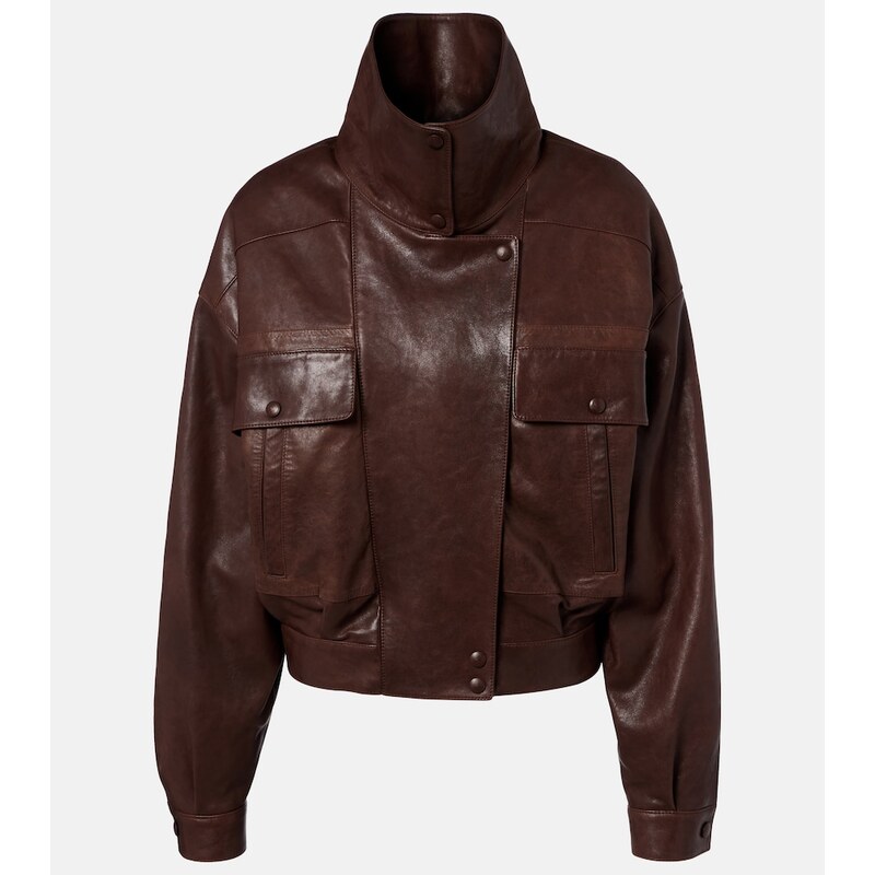 Saint Laurent Leather bomber jacket