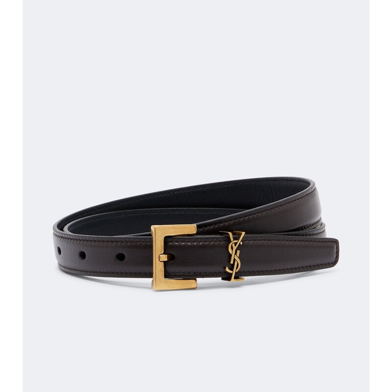 Saint Laurent Cassandre leather belt
