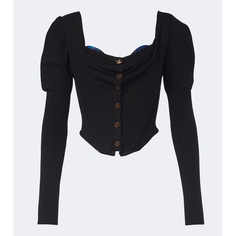 Vivienne Westwood Bea knitted cotton and cashmere cardigan