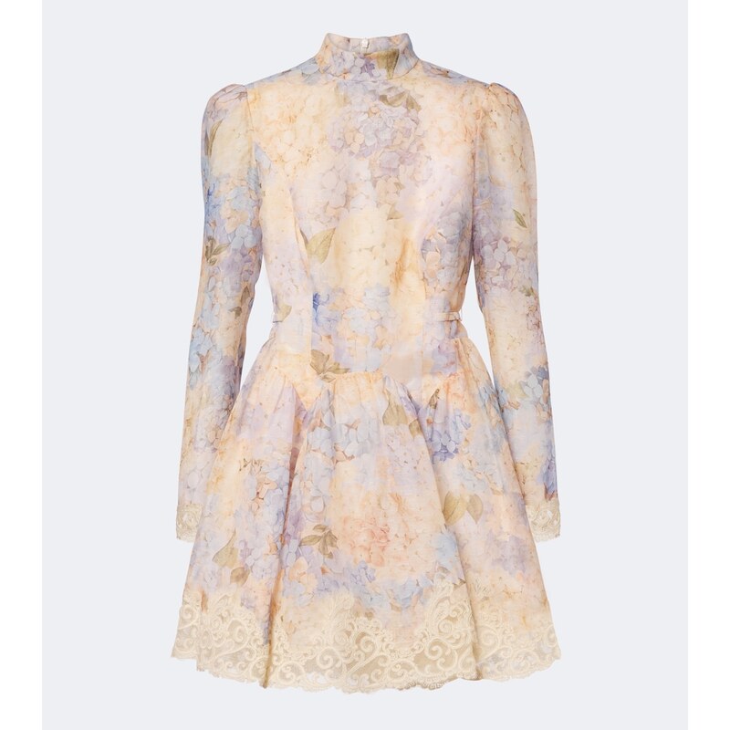Zimmermann Valiant floral silk and linen minidress