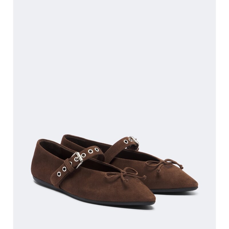 Miu Miu Suede ballet flats