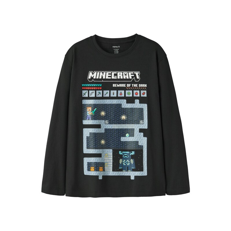 NAME IT Tričko NKMAr Minecraft opálová / tmavě modrá / černá /