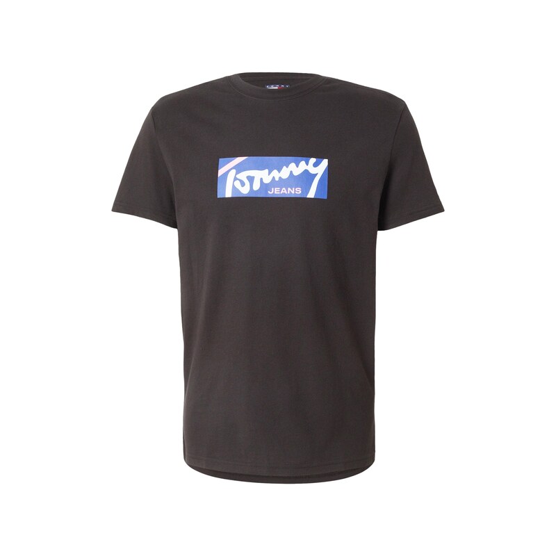 Tommy Jeans Tričko modrá / světle šedá / červená