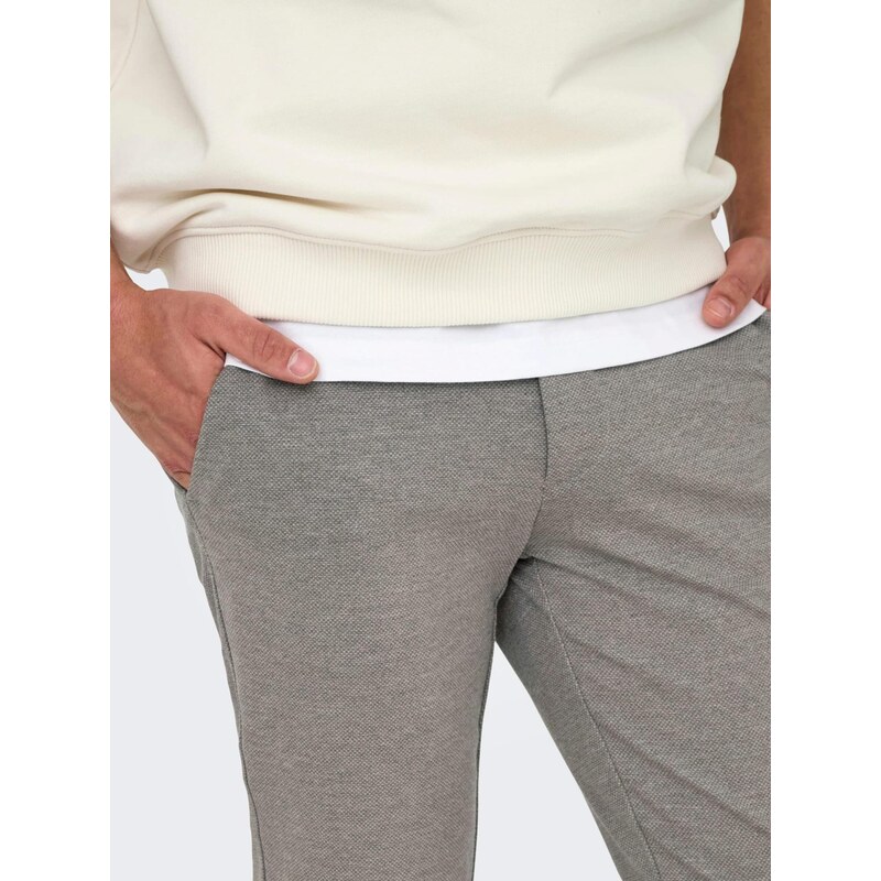 Only & Sons Chino kalhoty Mark šedobéžová