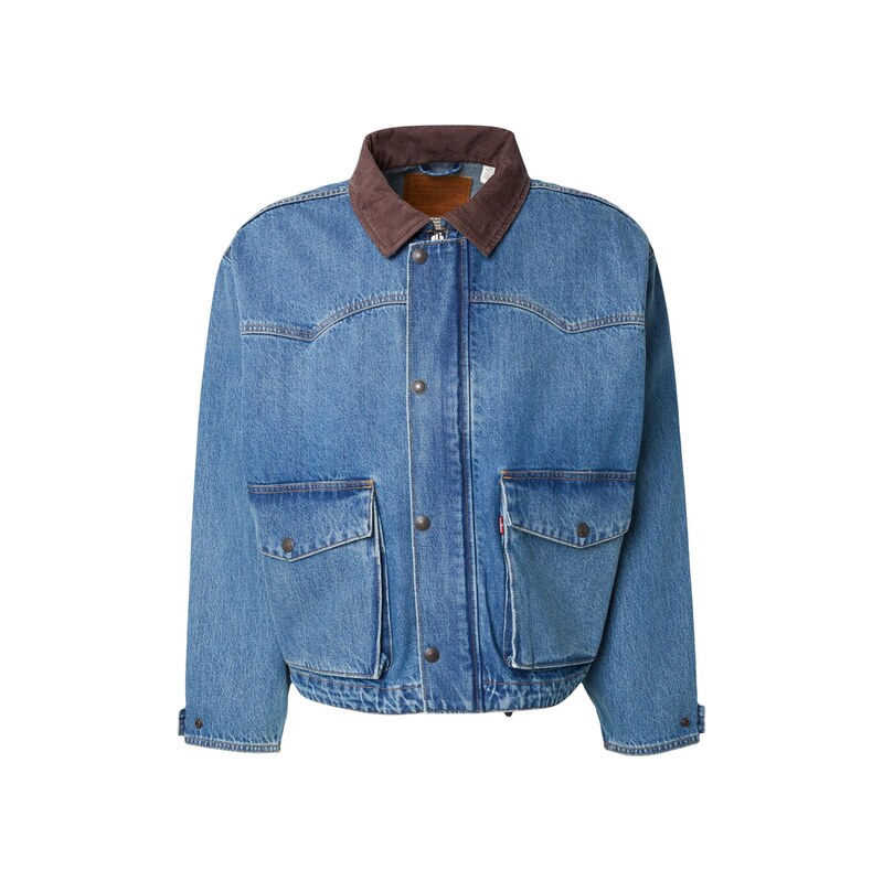 LEVIS  Přechodná bunda indigo / čokoládová