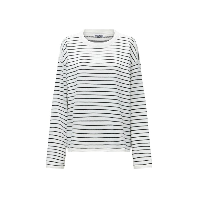 WEEKDAY Svetr Zach černá / bílá