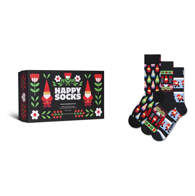 Happy Socks Ponožky Holiday Gnomes světlemodrá / světle zelená /