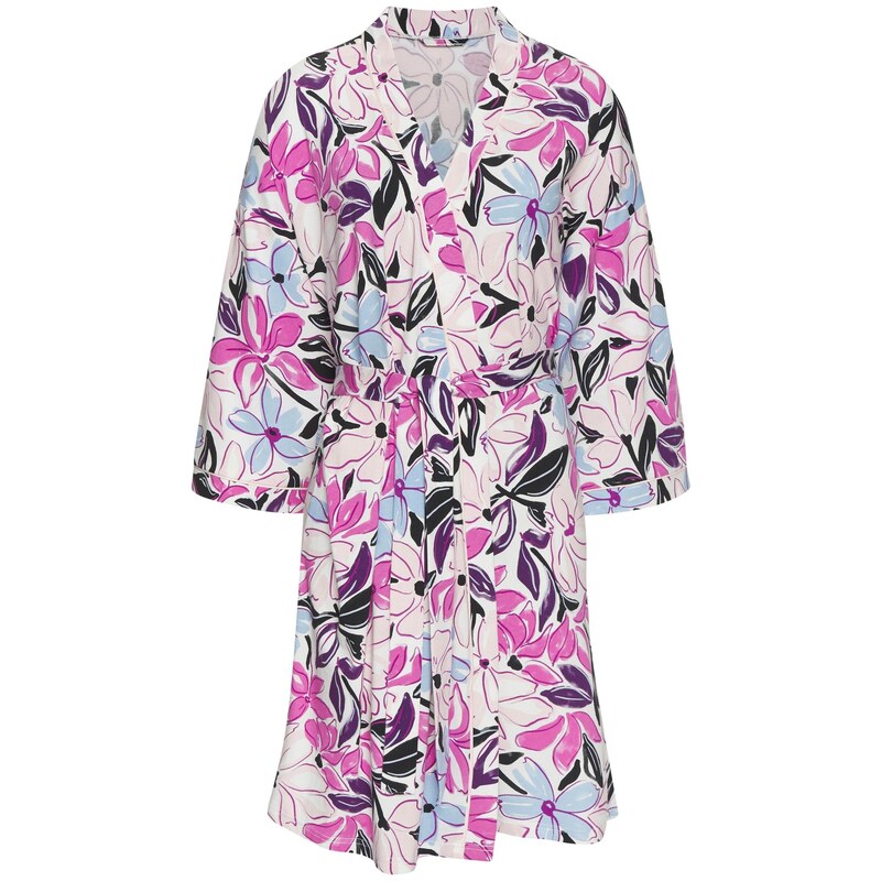 LASCANA Kimono světlemodrá / růžová / černá