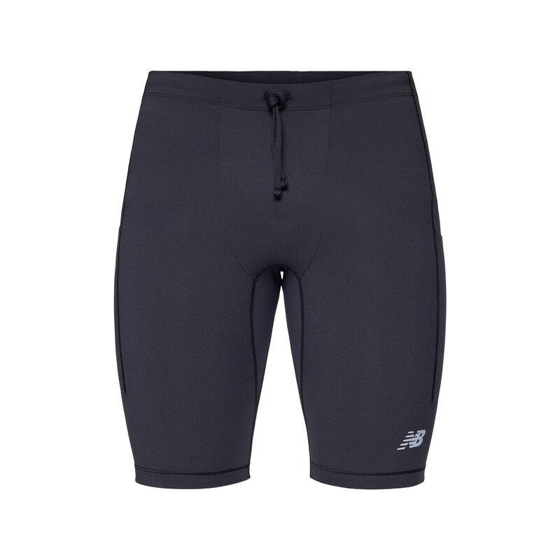 new balance Sportovní kalhoty černá / stříbrná