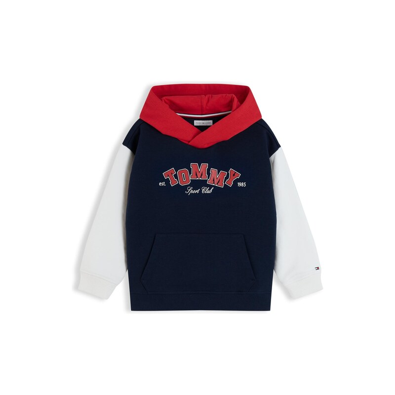 TOMMY HILFIGER Mikina slonová kost / námořnická modř / červená