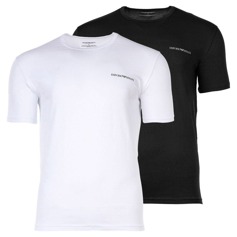 Emporio Armani Tričko černá / bílá