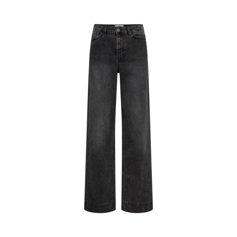 NÜMPH Džíny NUPARIS HR WIDE JEANS  černá džínovina