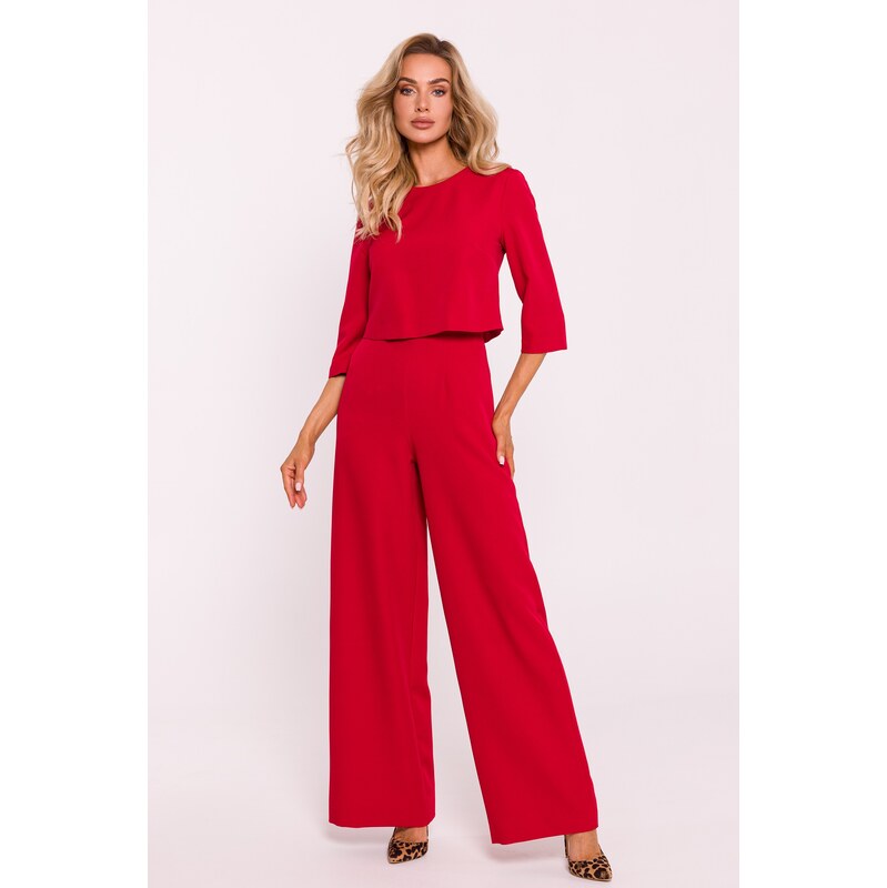 Made Of Emotion Womans Double layer top jumpsuit - red