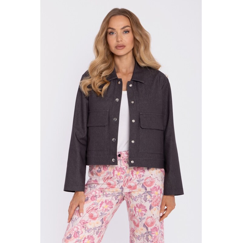Made Of Emotion Womans Short jacket with snap fasteners -