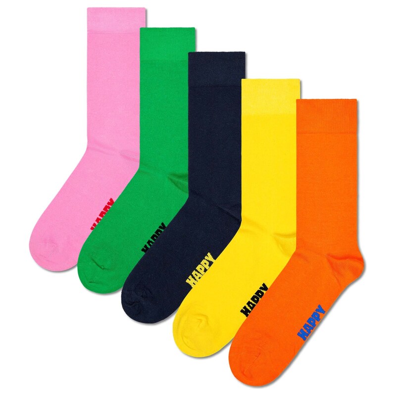 Happy Socks Ponožky tmavě modrá / žlutá / zelená / oranžová /
