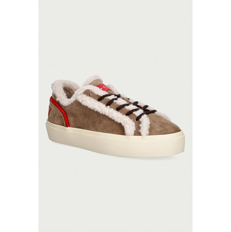 Inuikii Lila Shearling Lace Up sneakers boty dámské semišové