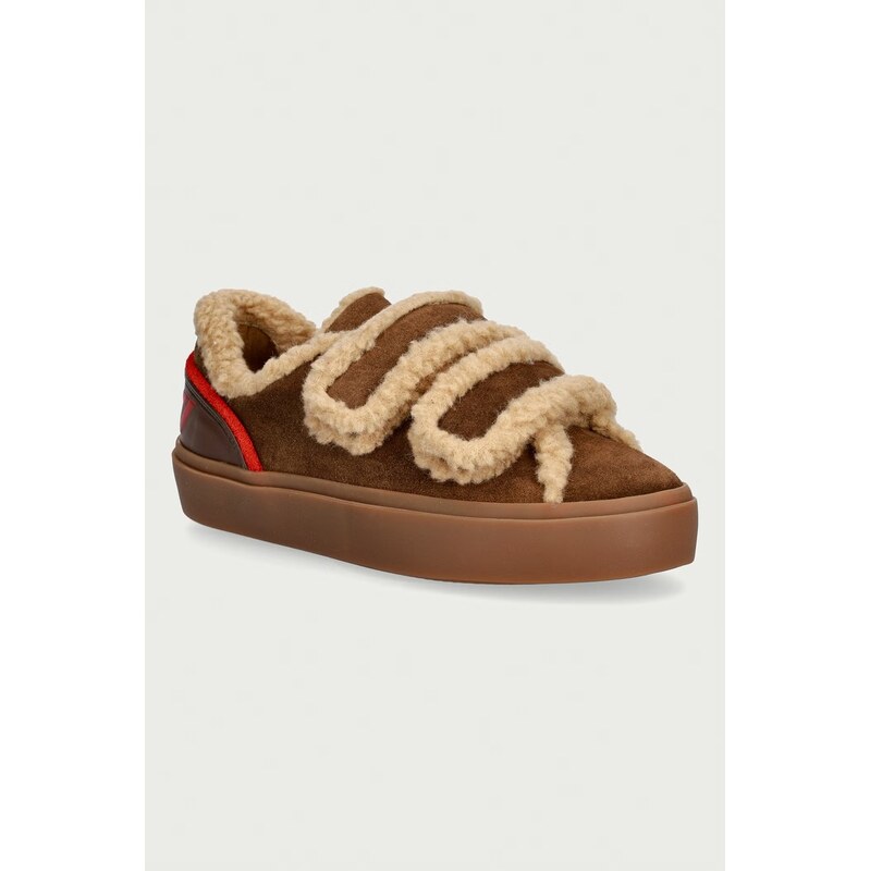 Inuikii Lila Shearling Low Velcro sneakers boty dámské semišové