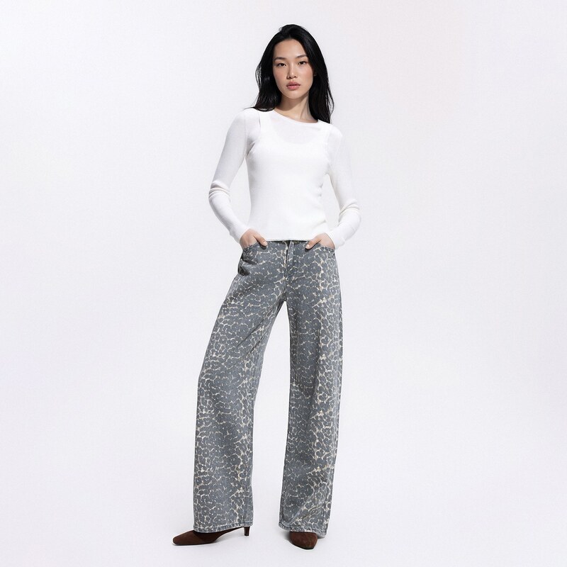 Reserved - Džíny wide leg comfort - vícebarevná