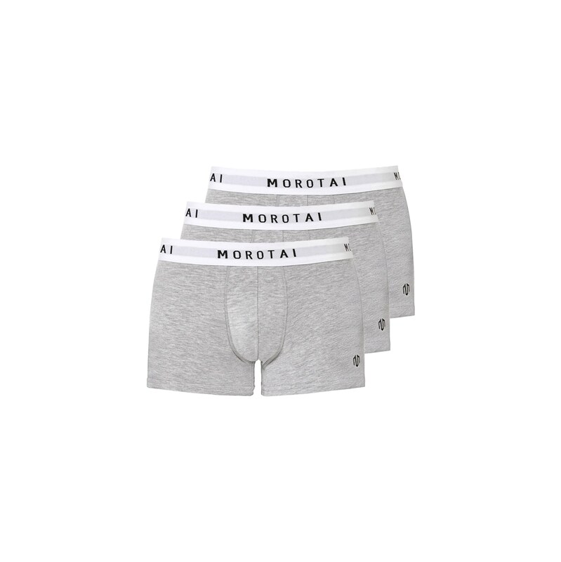MOROTAI Boxerky PREMIUM světle šedá
