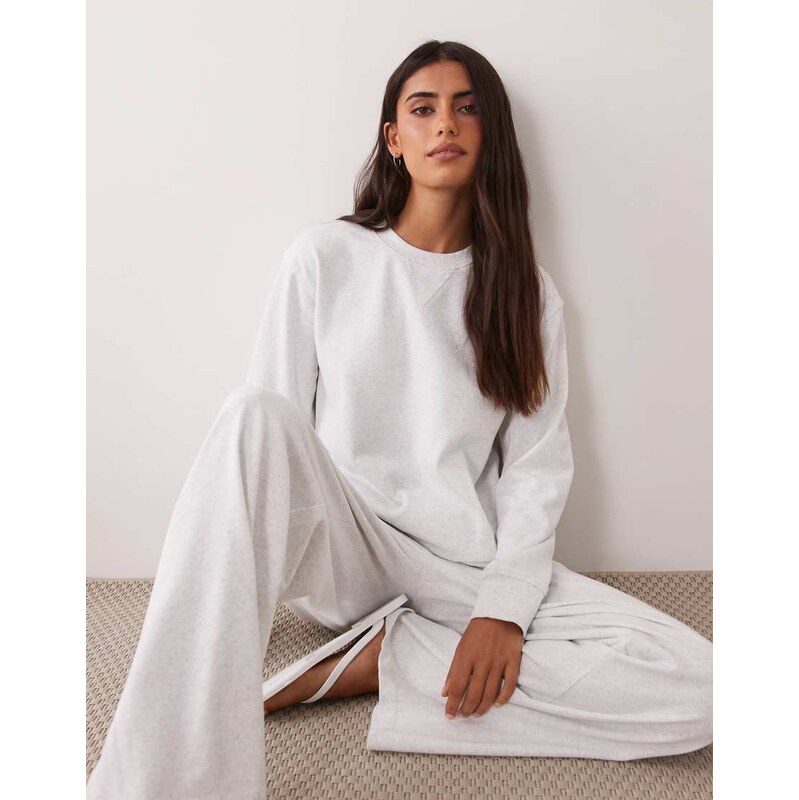 JDY sweatshirt co-ord in stone-Grey