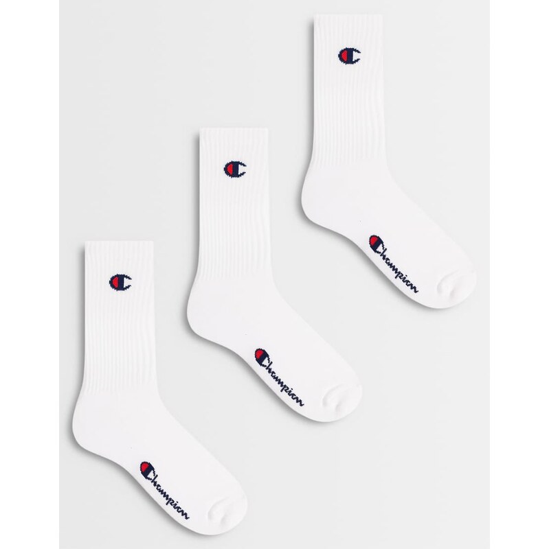 Champion Basics 3pk Crew Socks in white