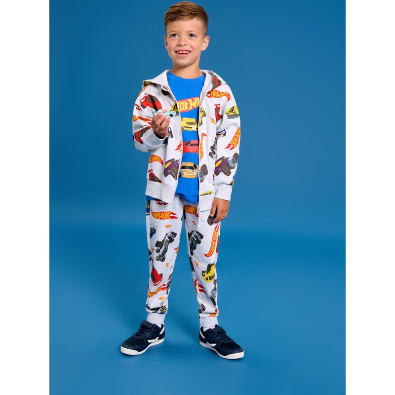 Sinsay - Mikina s kapucí Hot Wheels - šedá
