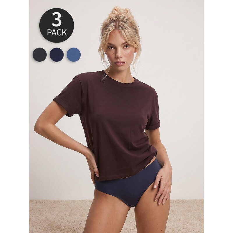 Sinsay - Bezešvé brazilky 3 pack - vícebarevná