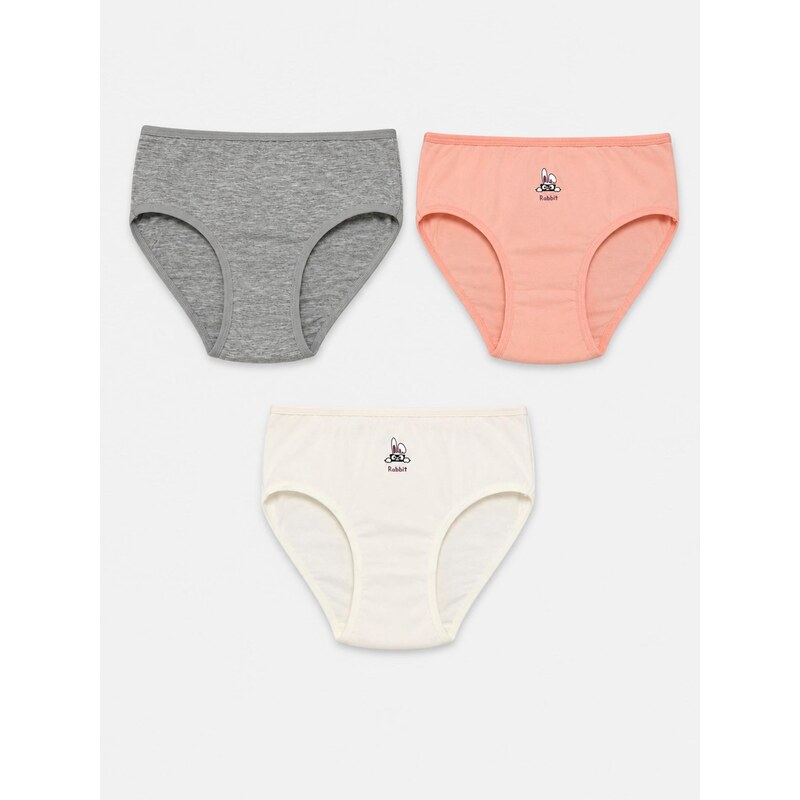Sinsay - Bavlněné kalhotky typu slip s motivem králíků 3 pack -