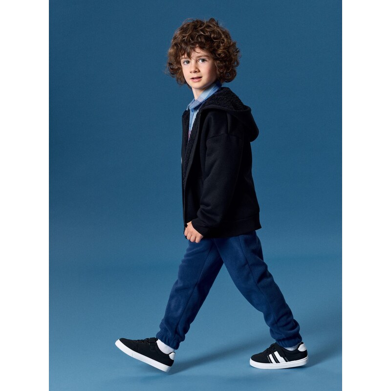 Sinsay - Fleece volné tepláky - mid blue