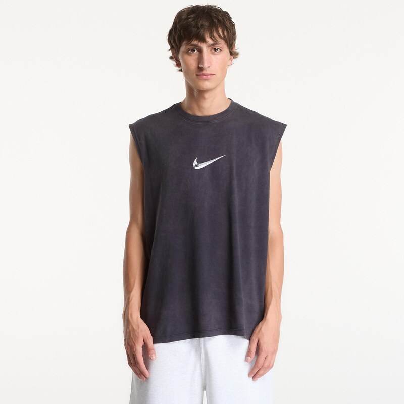 Tričko Nike Mens Sleeveless T-Shirt Black/ White S