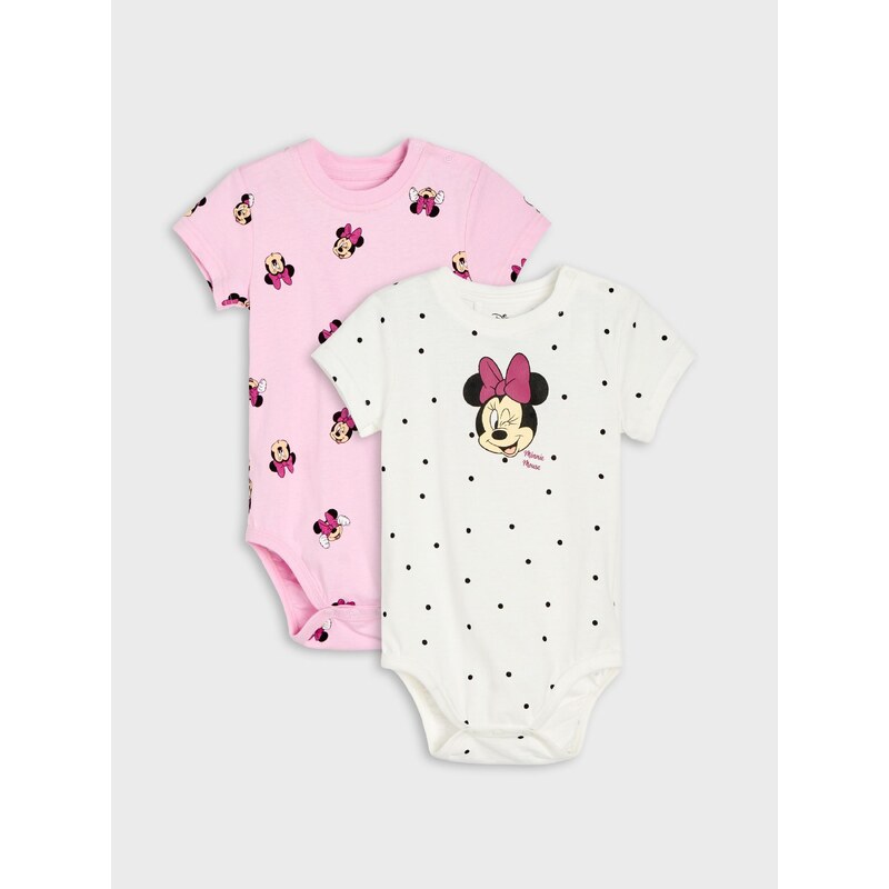 Sinsay - Bavlněné body s potiskem 2 pack - krémová