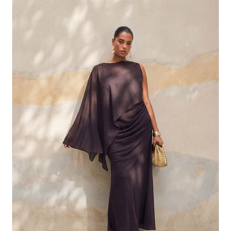 ASOS Curve ASOS DESIGN Curve draped batwing asymmetric one