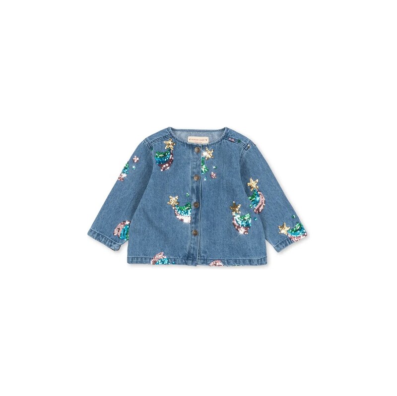 Konges Sløjd džínová bunda dětská bavlněná MAGOT SEQUIN DENIM