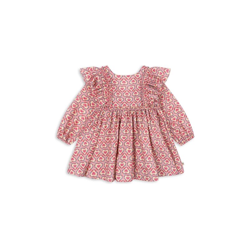 Konges Sløjd rozšířené šaty bavlněné EVIA LS BOW DRESS GOTS