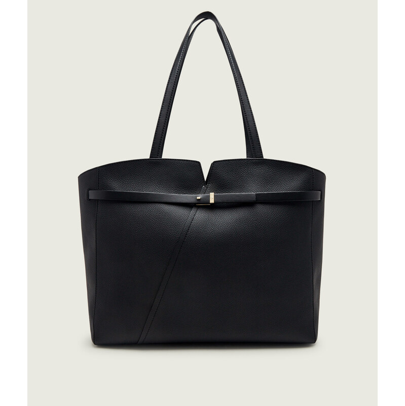 BOSS BLACK Kožená kabelka shopper Boss Revers