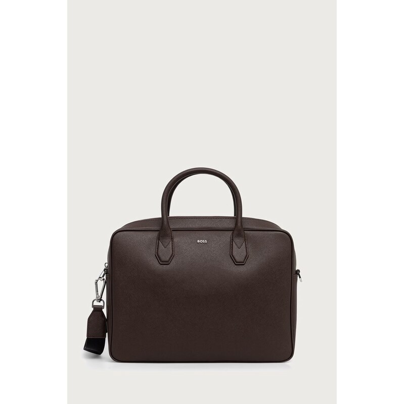BOSS taška na notebook pánská kožená Northon_Doc. Case