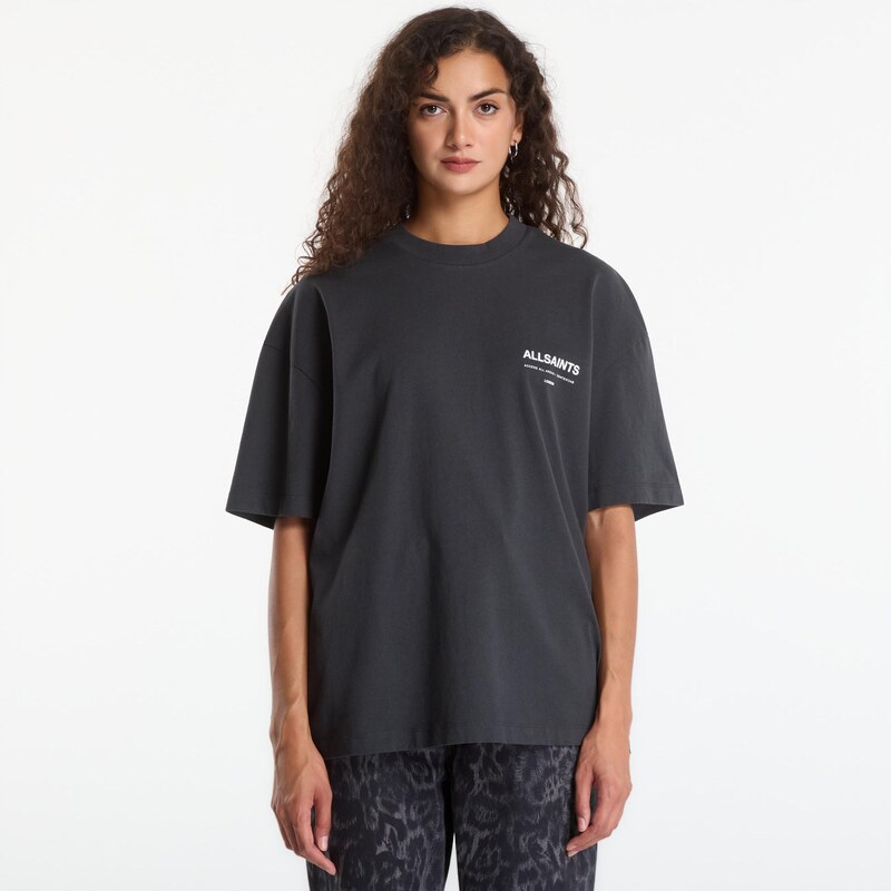 Tričko AllSaints Backstage Ss Crew Carter Grey XL