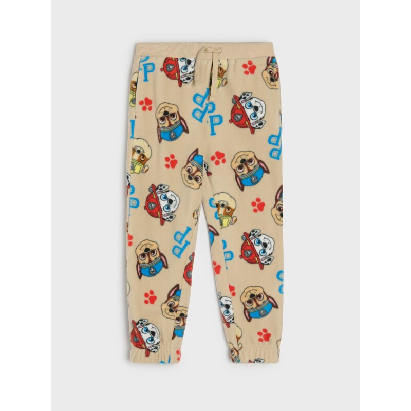 Sinsay - Fleece volné tepláky PAW Patrol - béžová