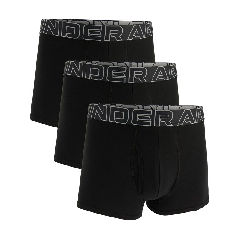 Pánské Boxerky 3-Pack Under Armour M Perf Cotton 3In Černá černá