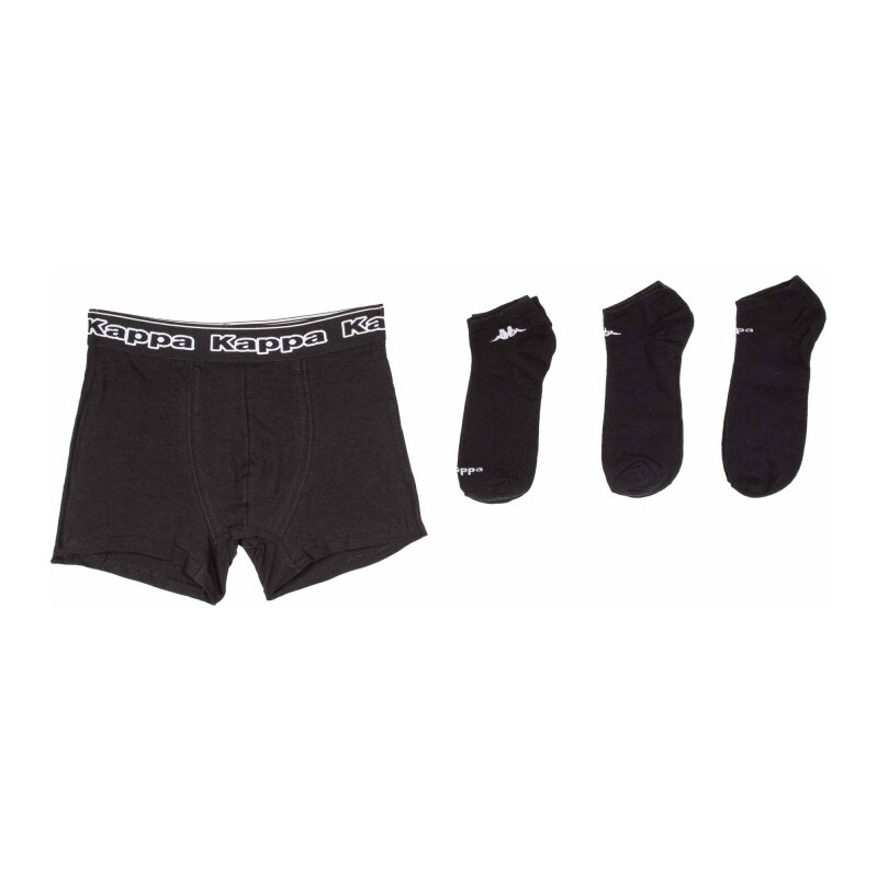 Kappa Set Ponožky+Boxerky černá M