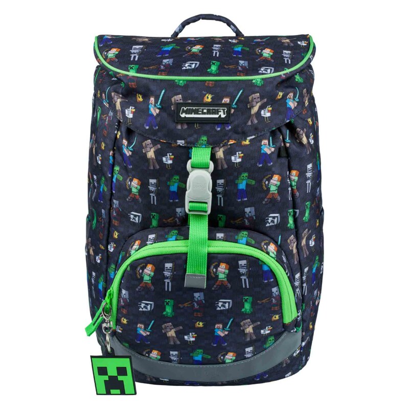 Baagl Airy Minecraft Dětské Školní Batoh, Černá černá One Size