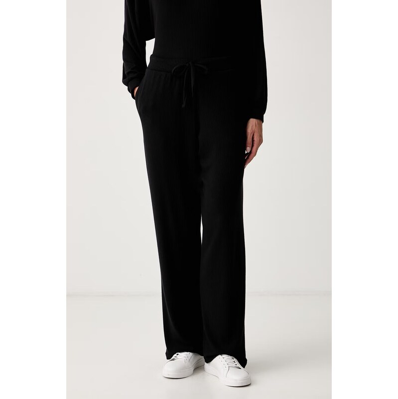 HUGO loungewear kalhoty dámské s viskózou HUGO HEART PANT