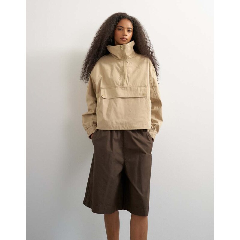 Topshop ripstop toggle short in brown