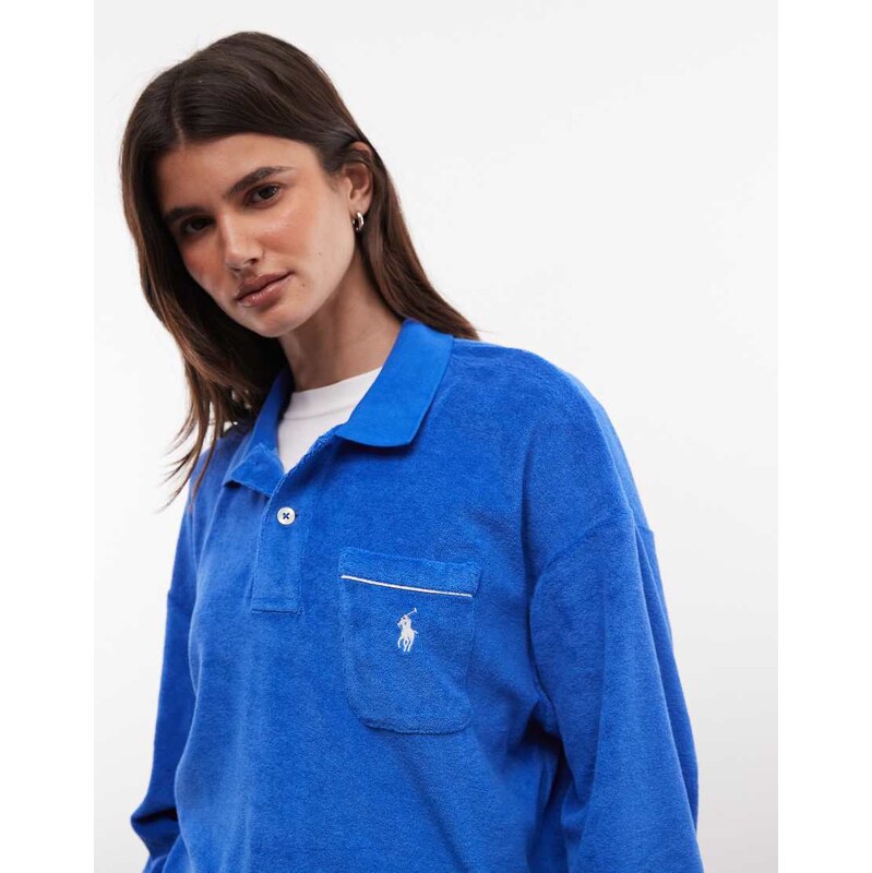 Polo Ralph Lauren knit longsleeve polo in blue