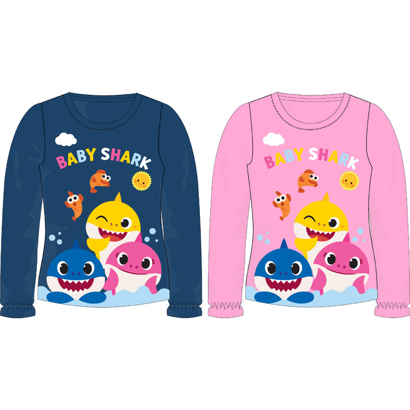 Dívčí tričko - Baby Shark 5202002, tmavě modrá