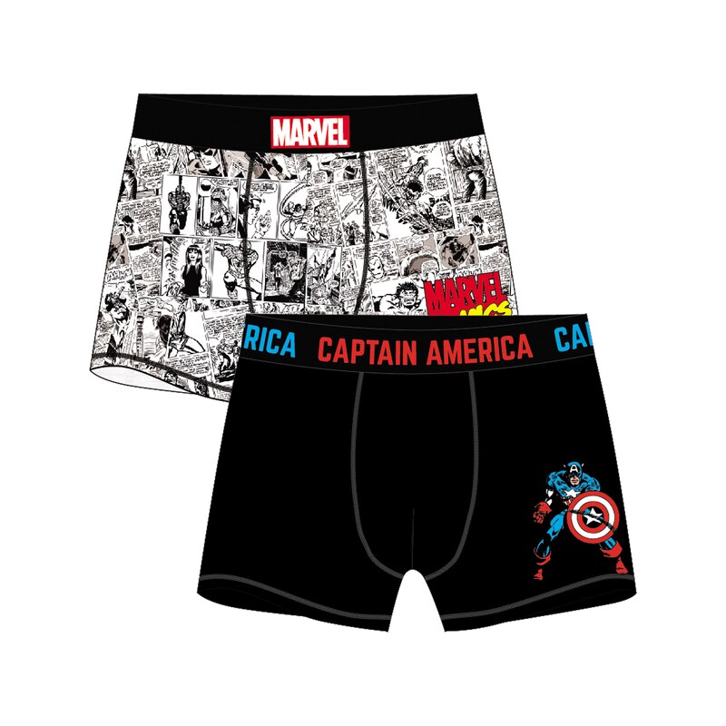 Marvel - licence Pánské boxerky - Marvel 5333540, černá / šedý