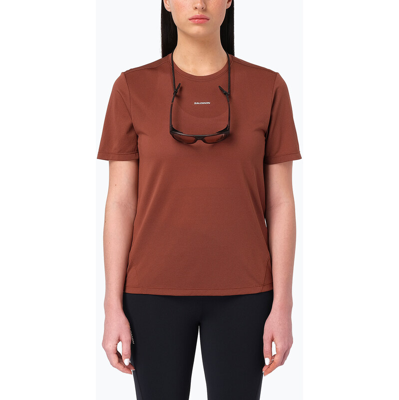Dámské běžecké tričko Salomon Shakeout Core SS Tee burnt umber
